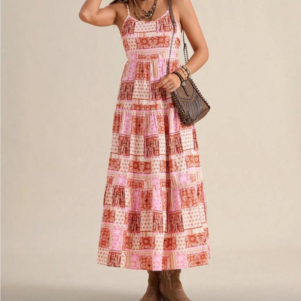 Bohemian Patchwork Maxi Dress